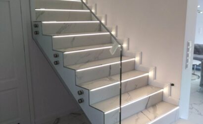 Balustrady szklane wewnętrzne